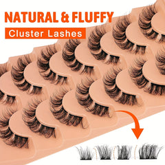 D Curling Wispy Lash Extensions Strip False Eyelashes