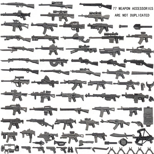 Military Minifigures Building Blocks Weapon Accessories Equipment Bag