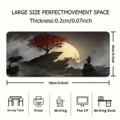 Red Plum Moon Mouse Pad Computer HD Keyboard Mouse Pad Office Cushion