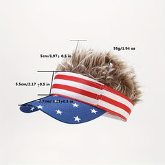 Sun Visor Hat With Spiked Hairs Baseball Cap