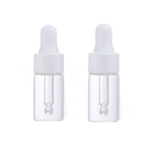 2pcs Mini Glass Dropper Bottles with Caps 1-5ml