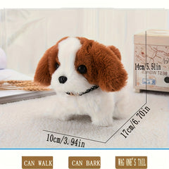 Plush Puppy Dog Electronic Toy Walking Barking Tail Wagging