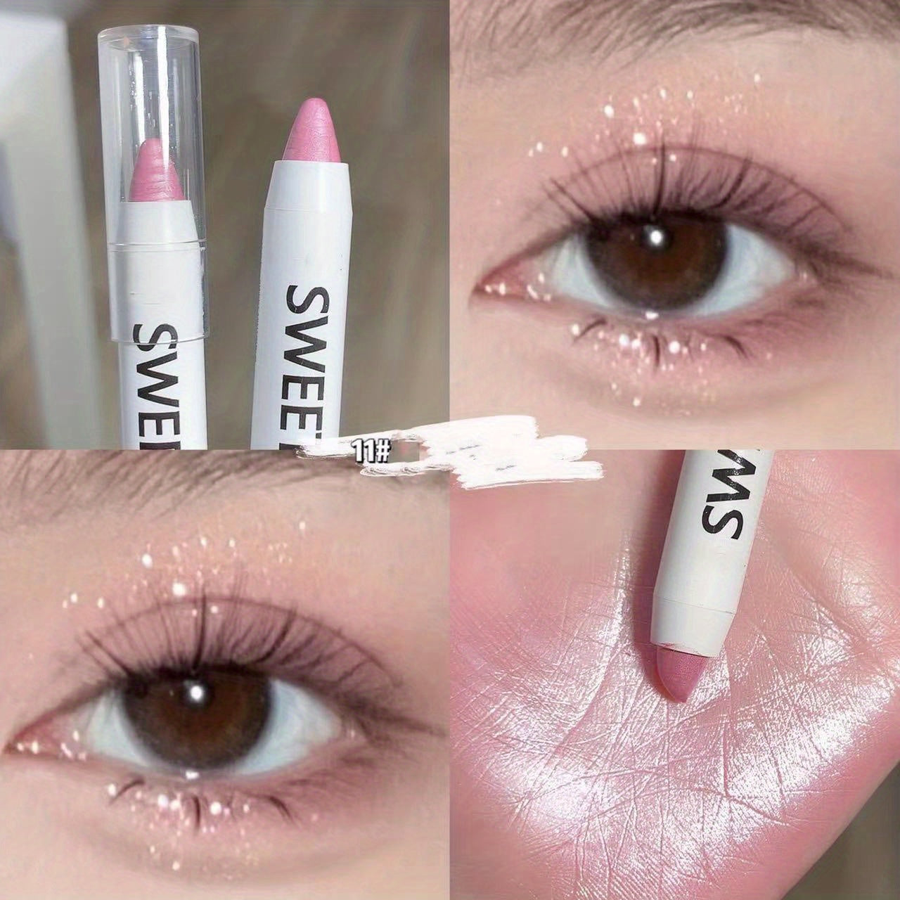 Eyelid Highlighting Pen Eye Brightening Waterproof Shimmer Stick
