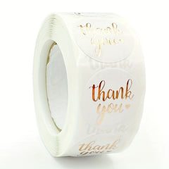 500pcs 2in Rose Gold Thank You Sticker for Packaging Box Flower Bouquet Label