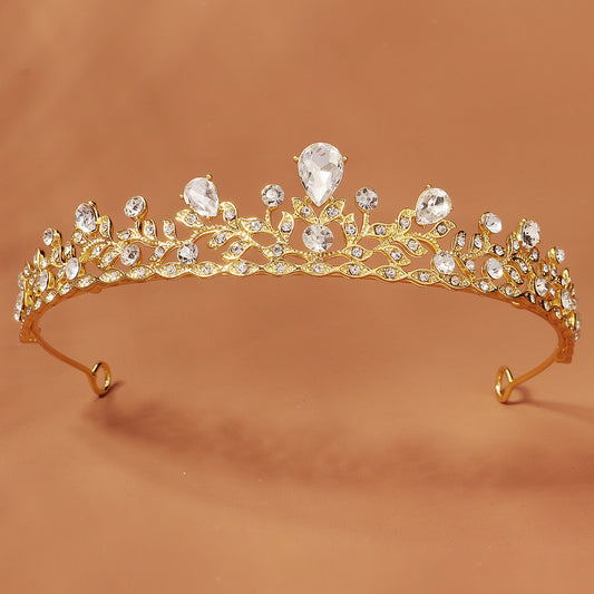 Crystal Princess Tiara for Girls Rose Golden
