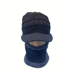 Outdoor Windproof Knitted Hat & Neck Scarf for Cycling
