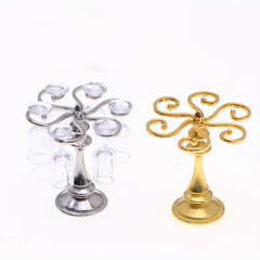 Dollhouse Wine Rack and Glass Models DIY Pocket Living Room Scene