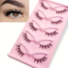 5 Pairs Soft False Eyelashes Fluffy Natural Look Faux Mink Eyelashes