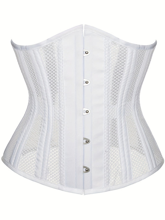 26 Steel Boned Plus Size Lace Up Corset Waist Training Shapewear