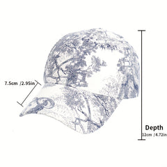 Mountain Water Painting Baseball Cap Men Women European American Curved Brim Pea