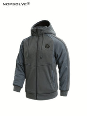 Men's Zip Up Warm Jacket & Drawstring Pants Casual Suit