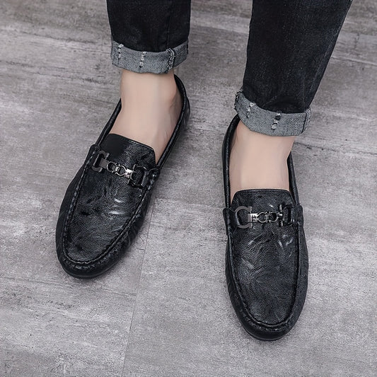 Men's Moc Toe Loafer Shoes Slip On Driving Shoes Men's Shoes