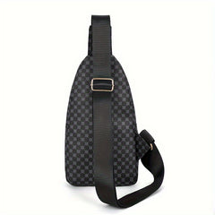 Men's Classic Chest Bag PU Sling Bag