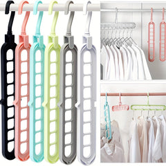 5pcs Multifunctional Closet Organizer with 9 Hole Coat Hanger