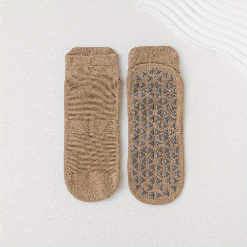 Women's Non-Slip Yoga Pilates Socks Breathable Tube Dance Training Socks