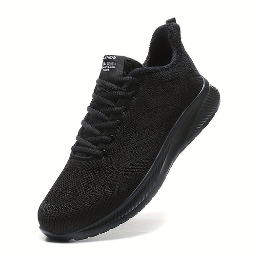 Men's Plush-Lined Running Shoes Non-Slip Sneakers