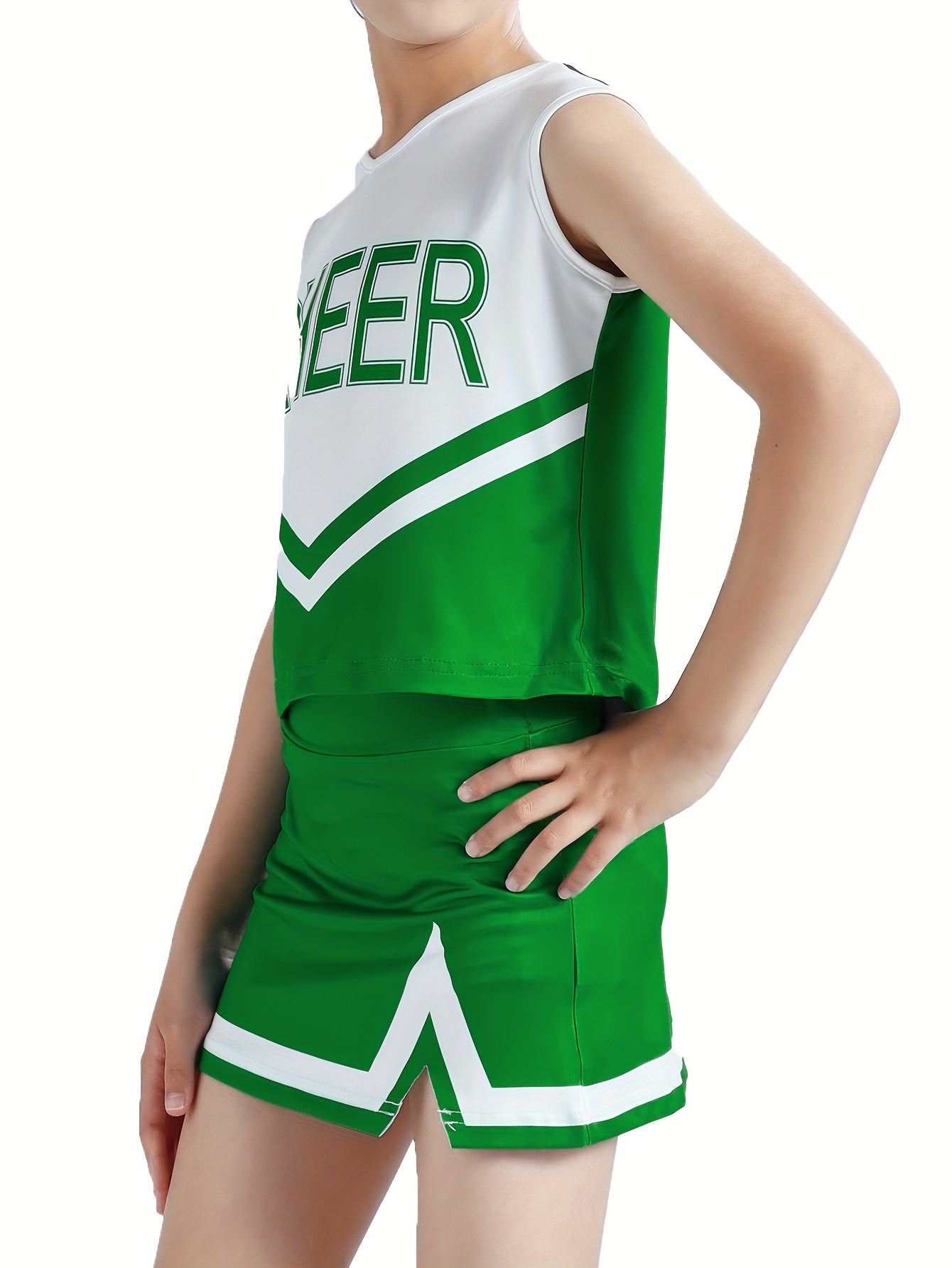Girls Comfy Cheerleading Costume Outfits For Sports Performance