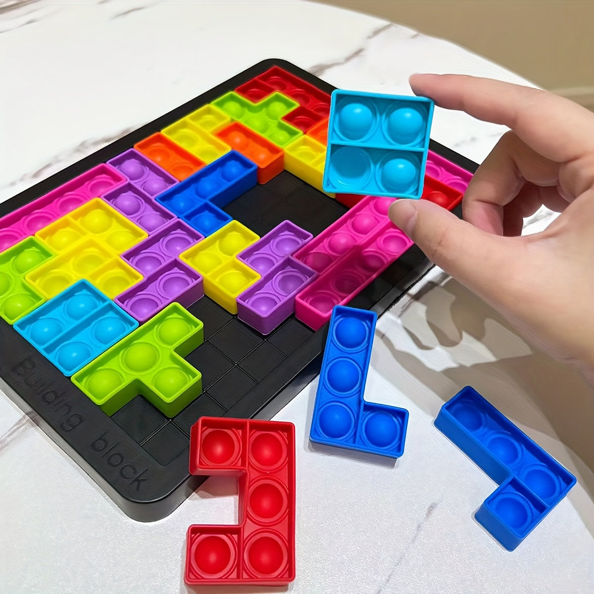 Silicone Puzzle Building Blocks - Educational Toy for Parent-Youngsters Bonding