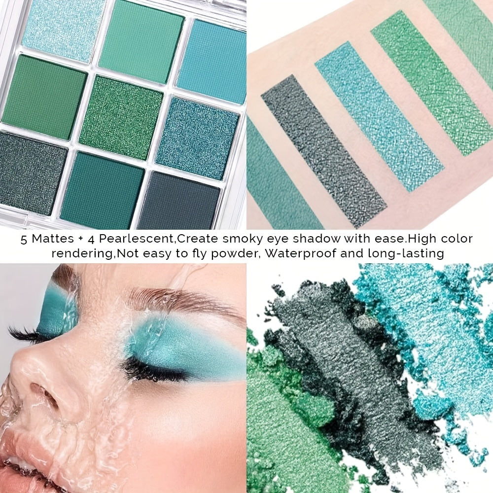 Green Avocado Eyeshadow Palette Vibrant Waterproof Matte And Shimmer Finish