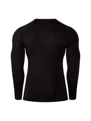 Men's Fleece Compression T shirt Active Mid Stretch Slim Fit Tee