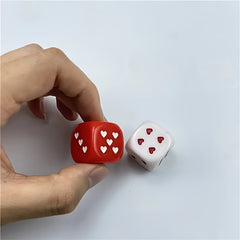 2pcs Large Heart Dice Perfect Game Props Gift