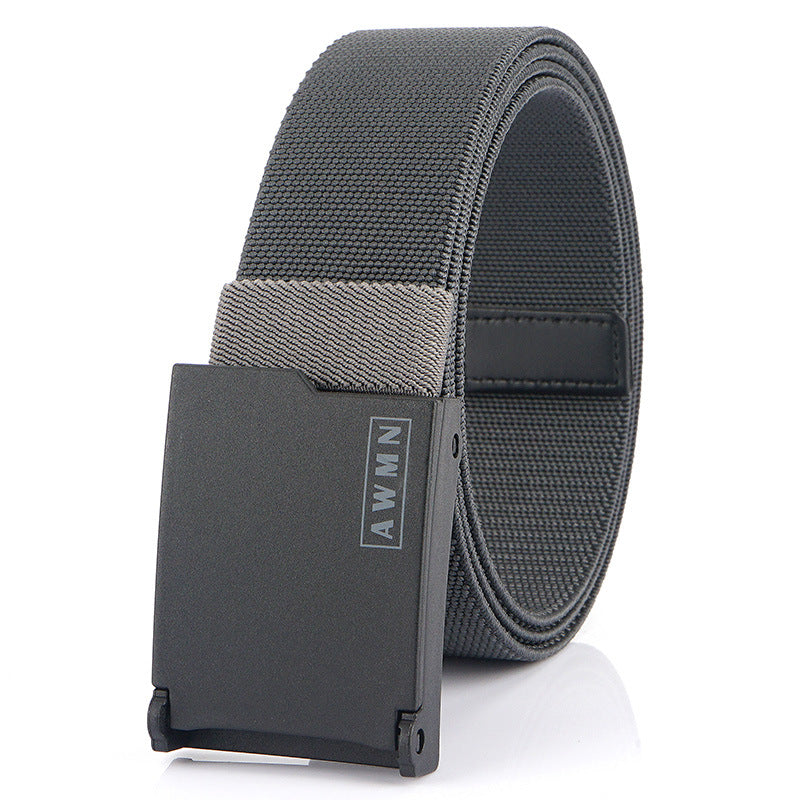 Casual Men's Elastic Belt All match Jeans Metal Inner Plain Belt