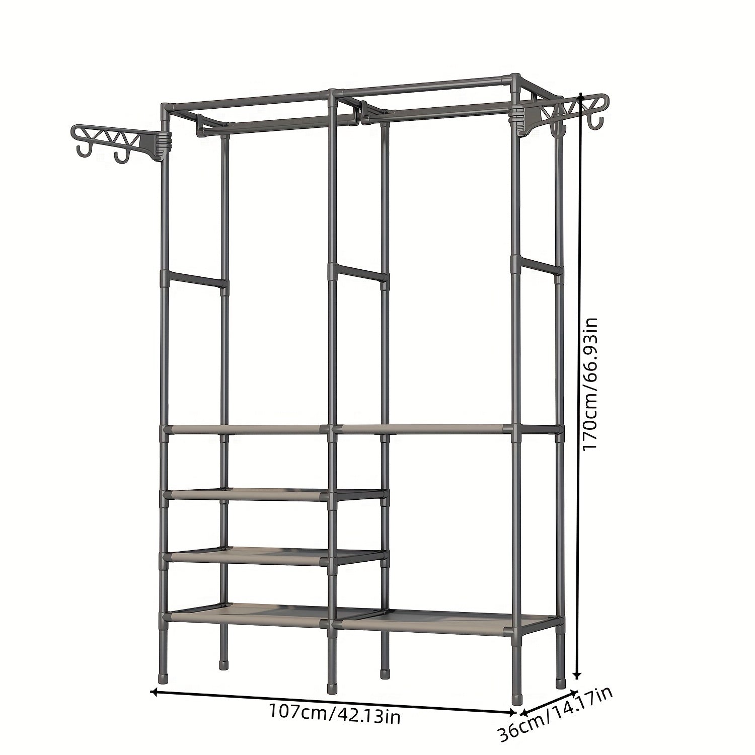 Large Capacity Coat Rack Standing Storage Rack