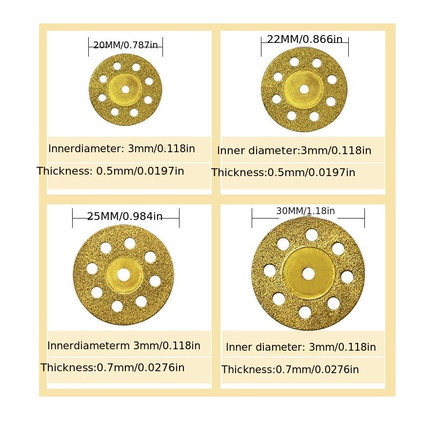 10pcs Diamond Cutting Wheel Saw Blades for Glass Ceramic Drill Rotary Tool