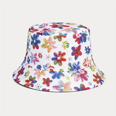 Floral Pattern Bucket Hat Sun Cap Unisex