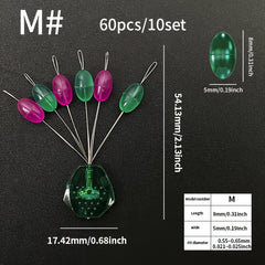 100pcs Silicone Space Beans Fishing Line Stoppers Fishing Float Stops