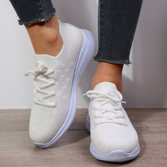 Women's Casual Flying Woven Sneakers Breathable Running Shoes