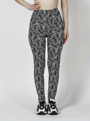 Leaf Print Skinny Leggings for Women