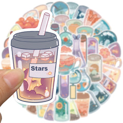 50pcs Cute Star Bottle Stickers - Waterproof & Durable