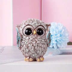 3pcs European Style Owl Figurines Resin Craft Home Decor