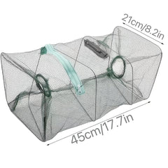 Foldable Fishing Bait Trap Catcher with Portable Cast Net 8.2x17.7 inches