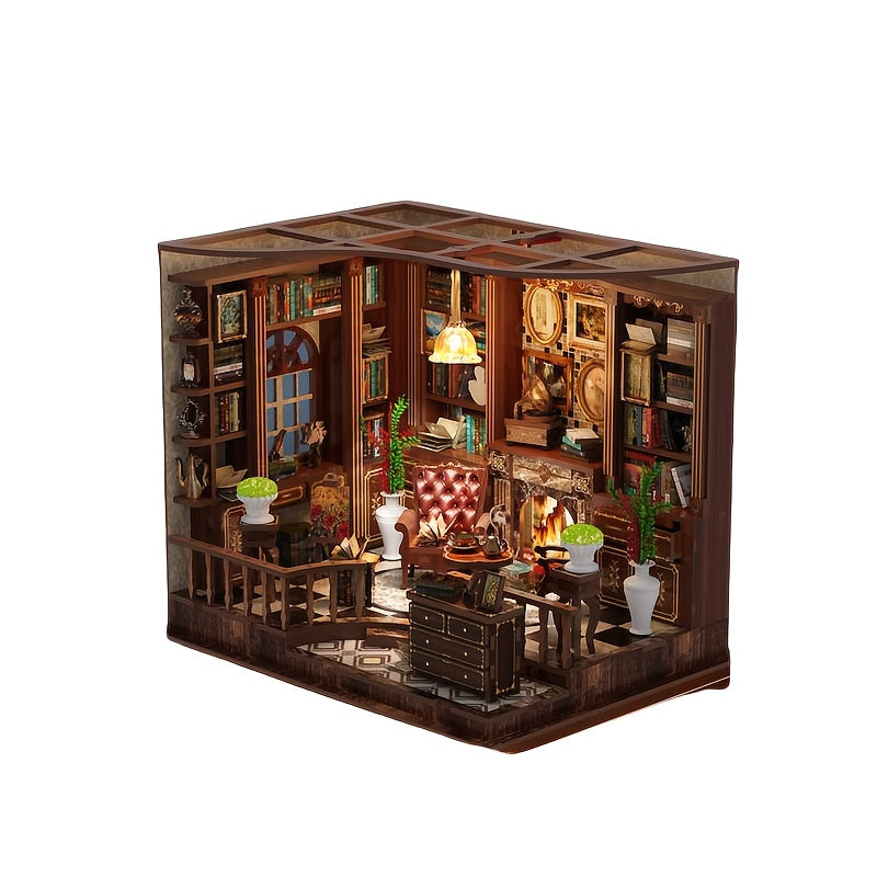 3D Puzzle Bookshelf Mini Study Room Model for Home Decoration