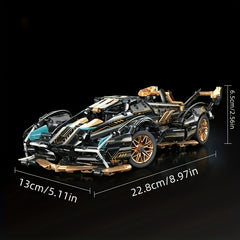 1330pcs Sports Car Model Kit ABS Plastic Stacking Toy Birthday & Christmas Gift