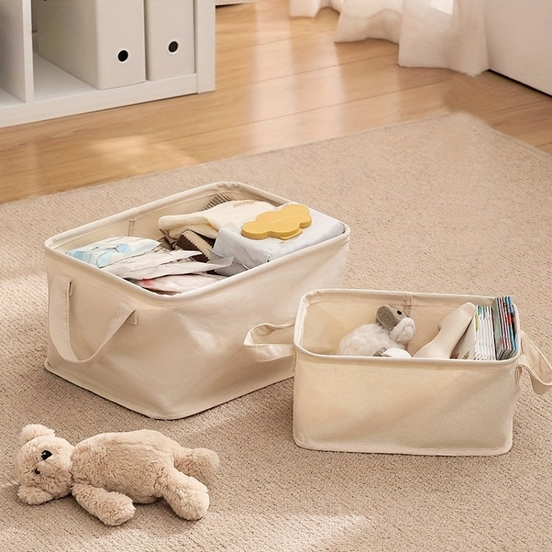 1pc Foldable Storage Basket Fabric Dirty Clothes Toys Storage Basket