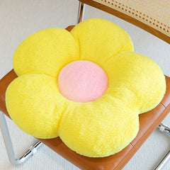 Soft Rabbit Fur Flower Pillow for Bedroom, Office Chair & Sofa Decorations