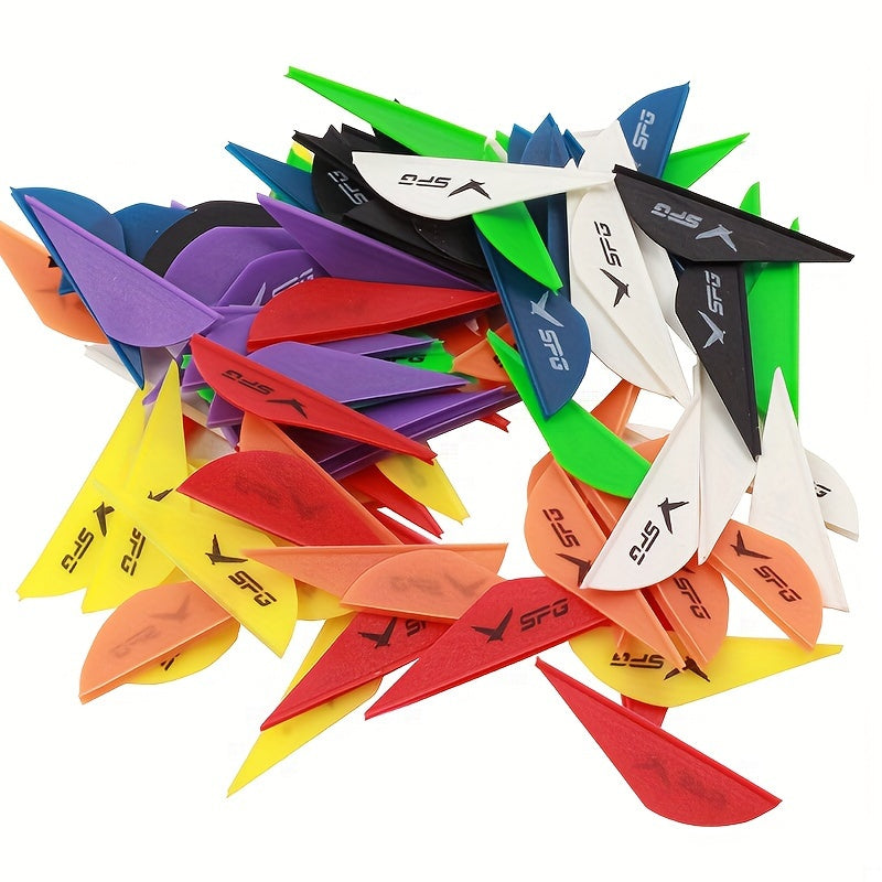 12pcs Archery Arrow Feather Durable Rubber Arrow Feather DIY Multiple Colors