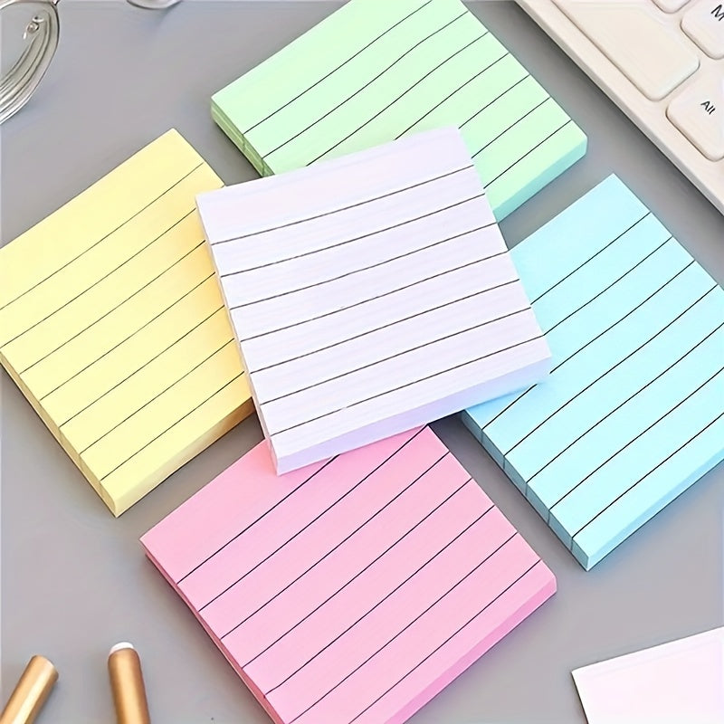10 Pastel Lined Sticky Notes Pads - Home Office School Supplies