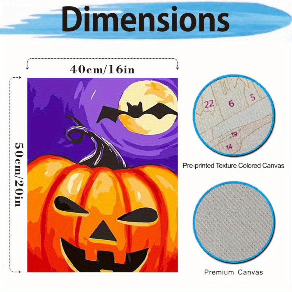 Halloween Pumpkin Painting Kit with Brushes and Paint