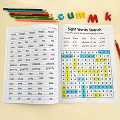 240pcs Kids' English Learning Aid Interactive Sight Word & Writing Practice