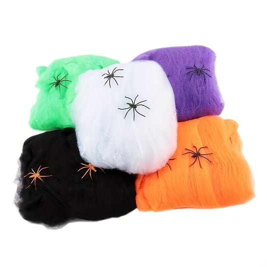 1pc Halloween Spider & Cobweb Scene Decoration Props