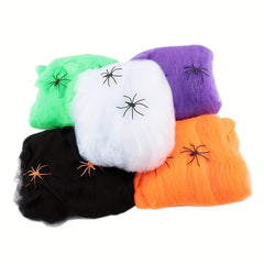 1pc Halloween Spider & Cobweb Scene Decoration Props