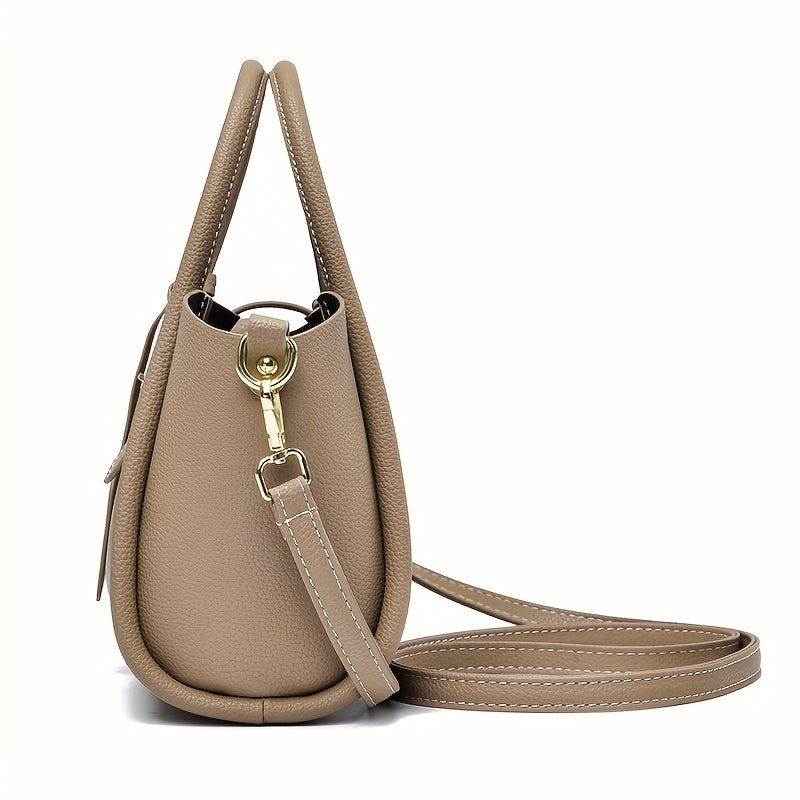 Minimalist Turn Lock Satchel Bag for Women