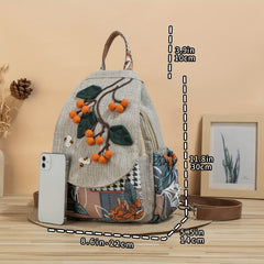 Bohemian Backpack Retro Ethnic Style Travel Daypack for Women