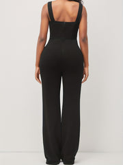 Backless Wide Leg Jumpsuit Sexy Sleeveless