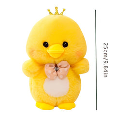 2pcs Plush Elephant Frog Duckling Piglet Toys Crown Bow Accents