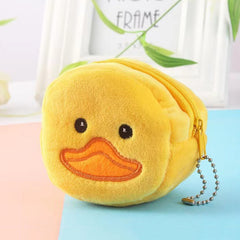 Cartoon Plush Lipstick Storage Bag Cosmetic Bag Coin Purse Zipper Wallet